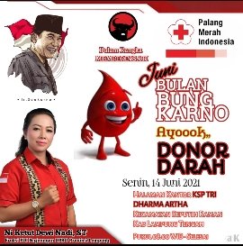 Besok, PDI Perjuangan Lampung Gelar Donor Darah di Lampung Tengah