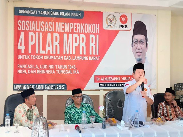 Gelar Sosialisasi 4 Pilar Kebangsaan, Al Muzzammil Yusuf Ajak Masyarakat Lampung Barat Amalkan Nilai Pancasila
