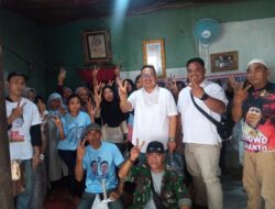 Silaturahmi dengan Puluhan Warga Kedamaian, Andika Wibawa Kampanyekan Program Kerja Prabowo-Gibran