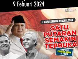 7 Hari Sebelum Pencoblosan, Surnas LSI Denny JA: Satu Putaran Semakin Terbuka?