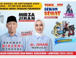 Banjir Doorprize, Mirza-Jihan Bakal Gelar Senam Sehat di Pesawaran