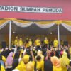 Ribuan Orang Ikuti Senam Bersama Partai Golkar Lampung