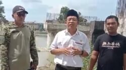 Aleg PKS Dapil Lamtim Inspeksi Lokasi Jembatan Kali Bungur, Desak Pembangunan Segera Dilanjutkan