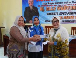 Warga Gedong Dalom Soroti Infrastruktur, Elly Wahyuni Serahkan Bantuan Pengajian dan Posyandu