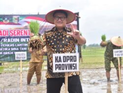 Ketua DPRD Provinsi Lampung Hadiri Tanam Padi Bersama Forkopimda di Lampung Timur