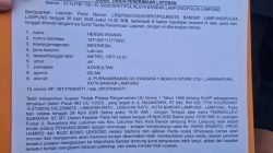 Polisi Terbitkan STTLP, Laporan Dugaan Ancaman terhadap Wartawan di Lampung Resmi Diproses